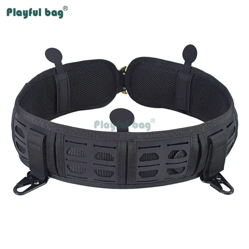 Pretina táctica para hombre, cinturón Molle multifuncional con corte láser, equipo de caza para adiestramiento al aire libre ajustable de alta calidad AQB156 - imagen 4