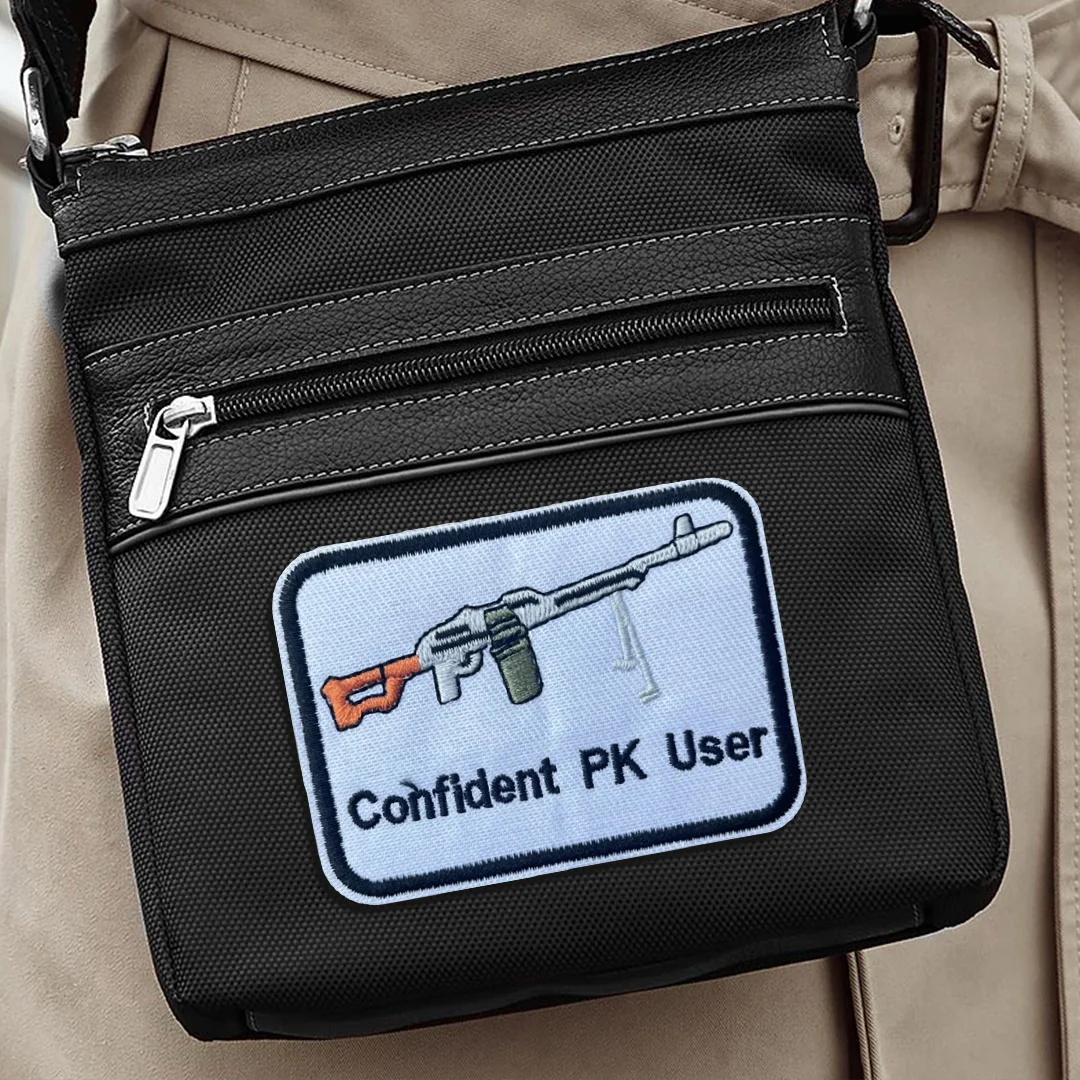 Parche bordado táctico para pistola de usuario PK, parches de gancho y bucle bordados, insignia de moral, pegatinas para mochila militar - imagen 4