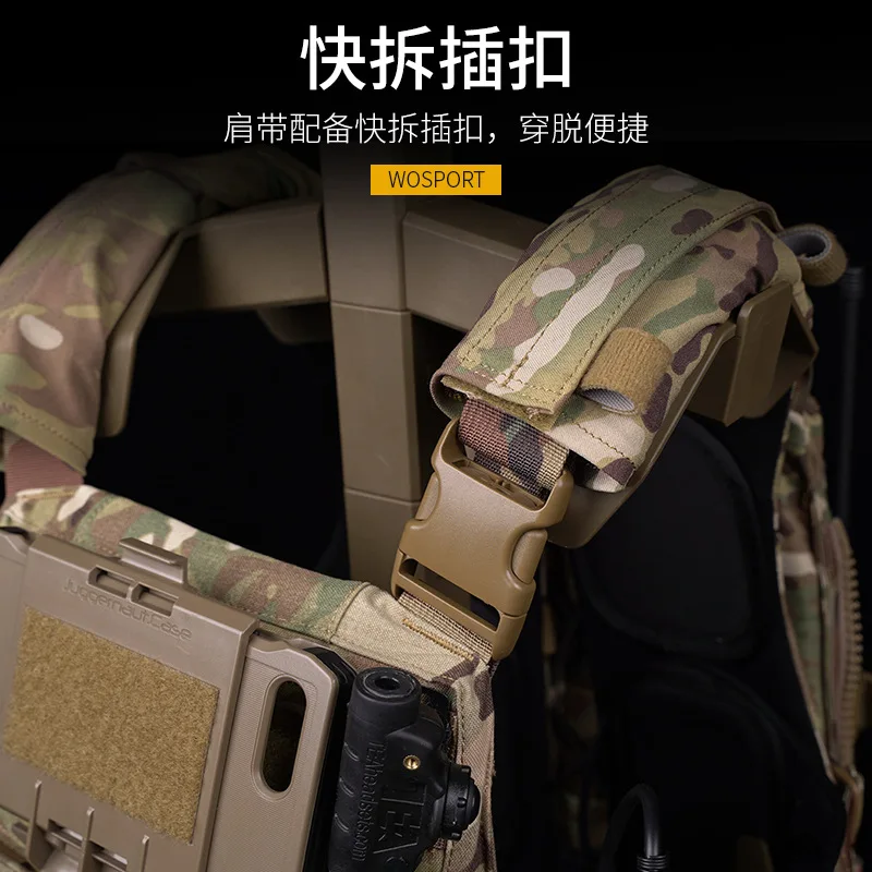 Equipo de protección de campo de jungla Avs Mbav, placa Trapezoidal de bolsillo, chaleco táctico de liberación rápida, placa antibalas no incluida - imagen 3