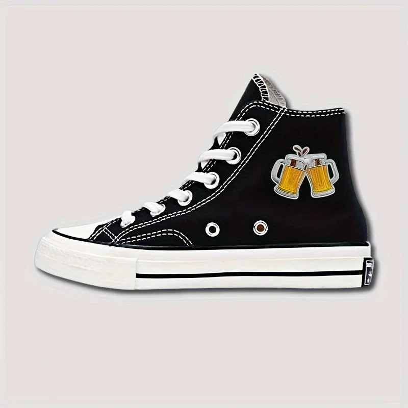 Parche de taza de cerveza bordado, apliques de hierro de dibujos animados para ropa DIY, pantalones vaqueros, bolsos, accesorios, diseño divertido para personalización, 1 ud. - imagen 3