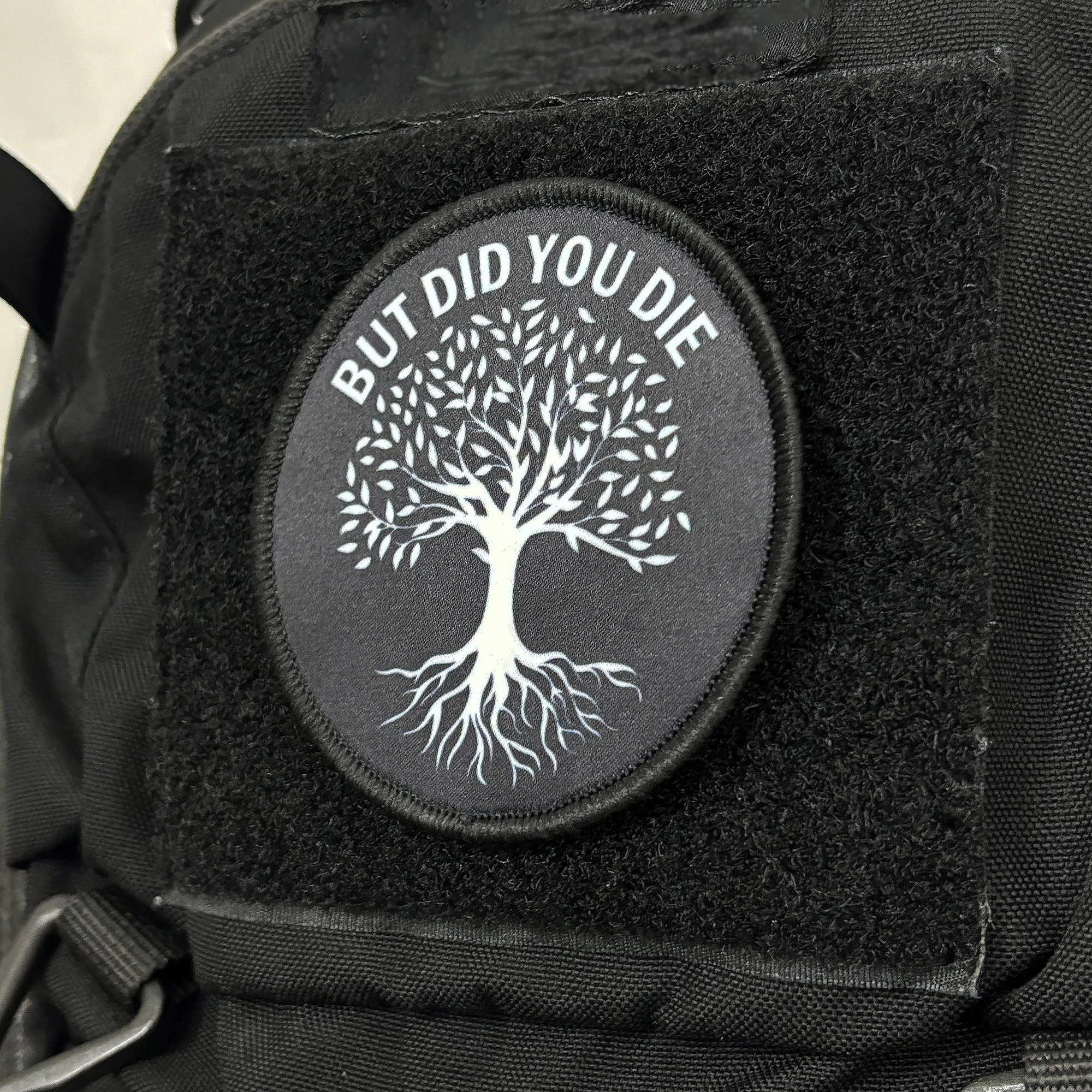 Pero te has morir parche, divertido parche con gancho y bucle, diseño del árbol de la vida, para mochilas, chaquetas y equipamiento al aire libre - imagen 3