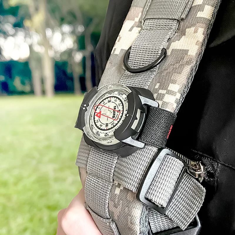 Brújula de deportes al aire libre que brilla en la oscuridad, impermeable, portátil, montañismo, ciclismo, agricultura, pesca, aguja de guía - imagen 2