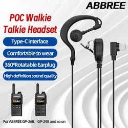 ABBREE Auricular PTT giratorio 360° para walkie talkie