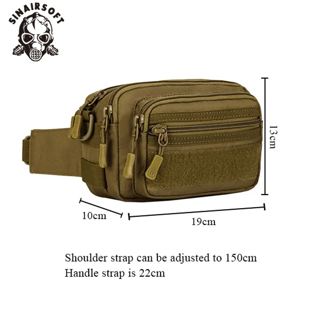 SINAIRSOFT-riñonera táctica Molle, bolso de hombro cruzado para caza al aire libre, senderismo, Camping y escalada - imagen 2
