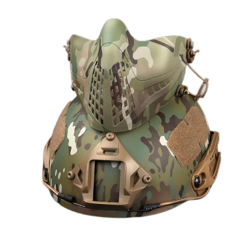 Máscara protectora de media cara para piloto táctico, casco de tiro al aire libre, modo Dual, Cosplay de Airsoft, Wargame - imagen 5