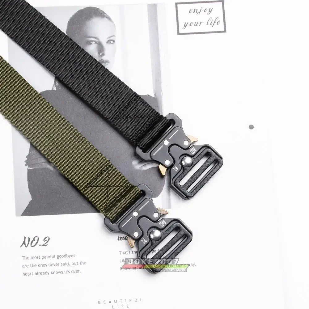Cinturón de lona táctico con hebilla de serpiente, cinturón alargado de 3CM para entrenamiento militar al aire libre para estudiantes - imagen 4