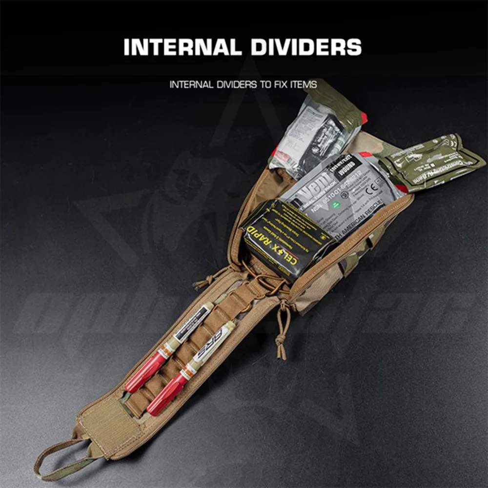 OphidianTac Paquete de primeros auxilios IFAK de liberación rápida, bolsa médica vacía, lengüeta de extracción rápida, cordón de choque, bolsa de emergencia para acampar y senderismo - imagen 5