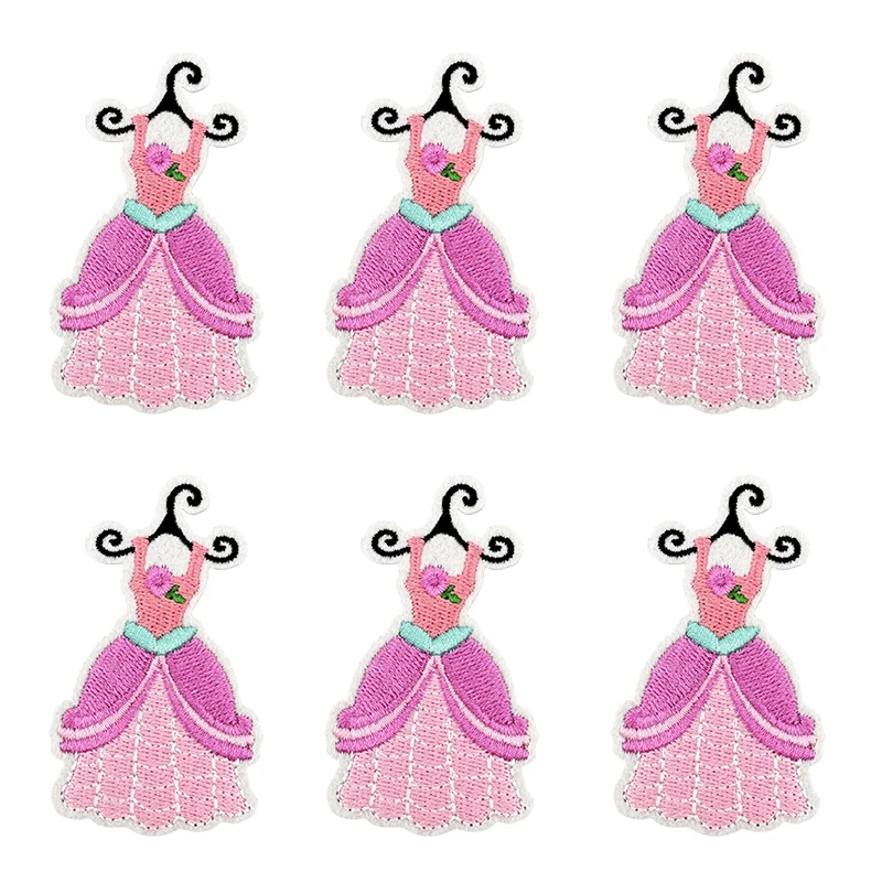 10 Uds nueva serie de dibujos animados parches bordados para planchar para ropa chaquetas Castillo de princesa parches termoadhesivos apliques para coser - imagen 3