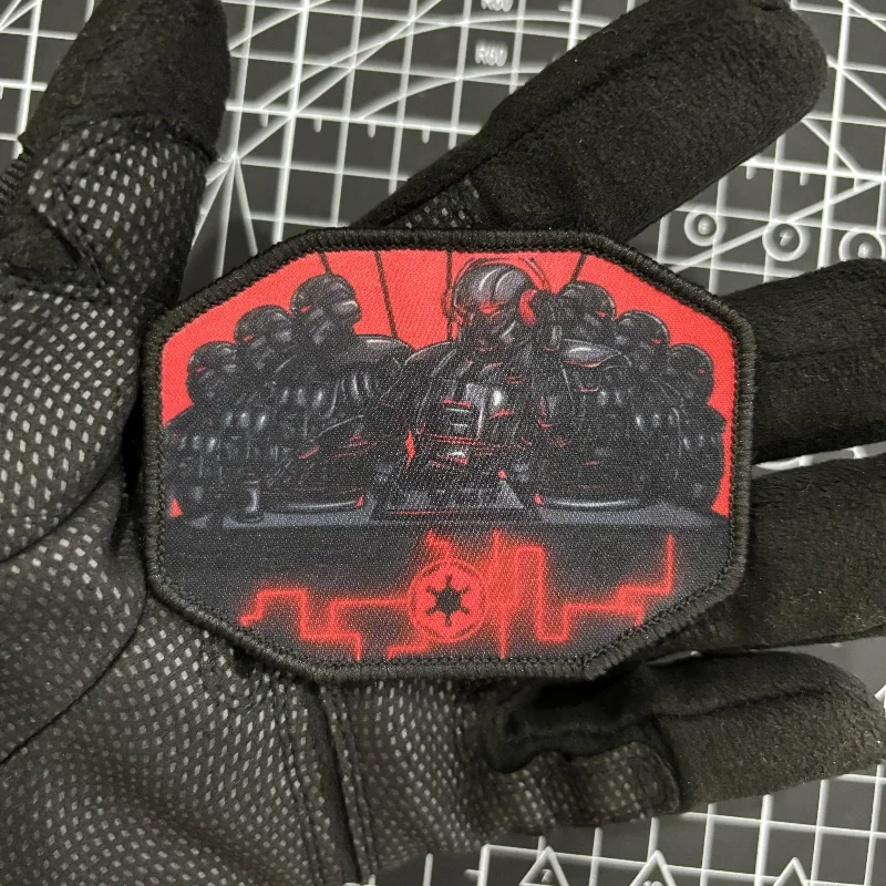 Dark Warrior War Troopa parche táctico con estampado de velcro para ropa, insignia de moral, brazalete militar, pegatina para mochila - imagen 3