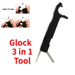 Herramienta 3 en 1 desmontaje Glock – visor y cargador