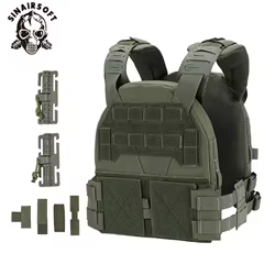 SINAIRSOFT KZ-Chaleco portador de placa táctica de nailon con sistema de liberación rápida, sistema Molle ligero para accesorios de caza