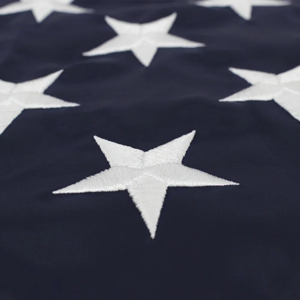 Heavy Duty US 3x5 pies impermeable Nylon bordado estrellas cosidas rayas EE. UU. Bandera americana bordado - imagen 2