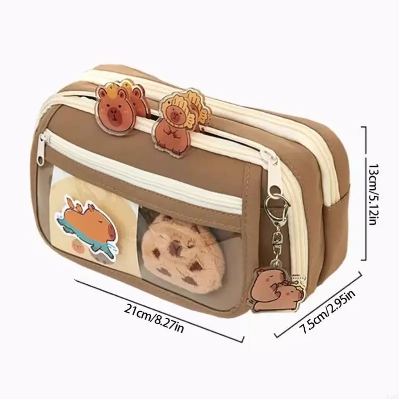 Estuche lápiz capacidad 9 compartimentos bolsas bolsas bolsas lápiz lápiz organizador lápiz gran capacidad para - imagen 3