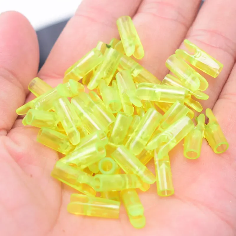 Caza tiro con arco 50 Uds DIY flecha de plástico Pin Nocks tamaño S para ID4.2mm ID6.2mm 3,2mm DIY flecha accesorio de tiro con arco DIY - imagen 3