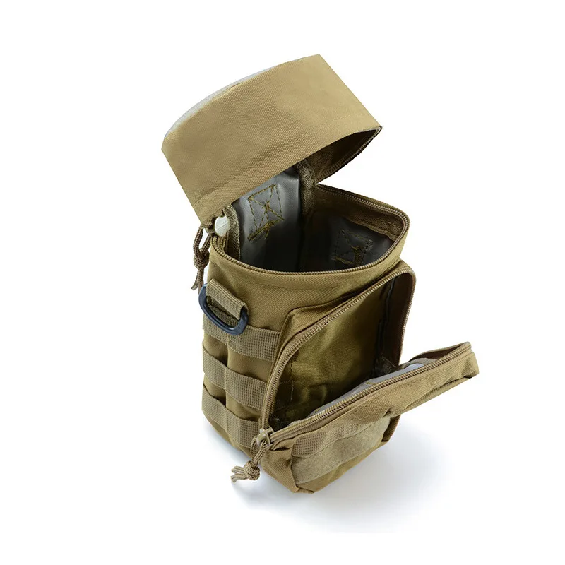 MOLLE-Bolsa de botella de agua táctica militar, Airsoft 600D, bolsa de agua para senderismo y caza al aire libre, accesorios - imagen 5