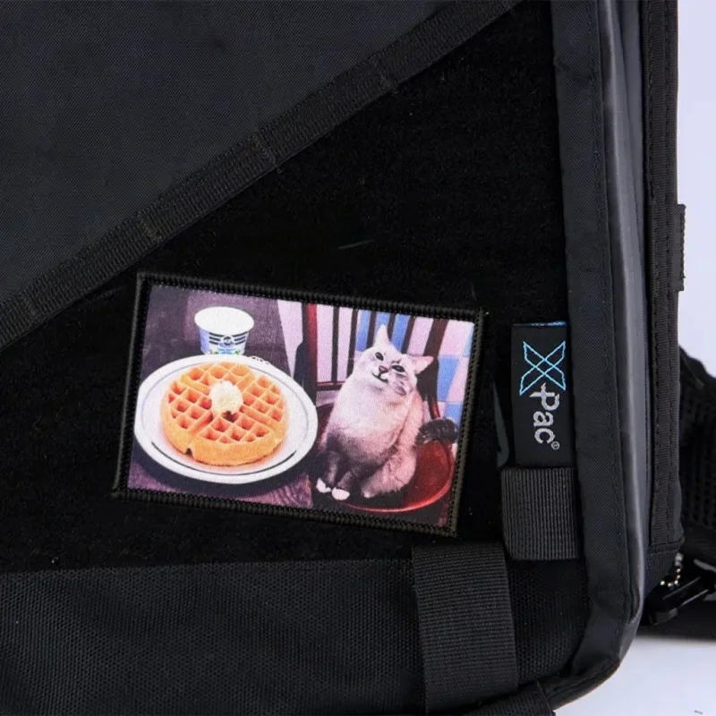 Parche táctico velcro gato – Insignia moral para mochila y ropa - imagen 3