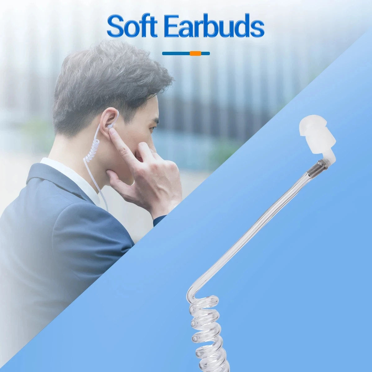 Baofeng auricular PTT micrófono de garganta ajustable walkie-talkie - imagen 3