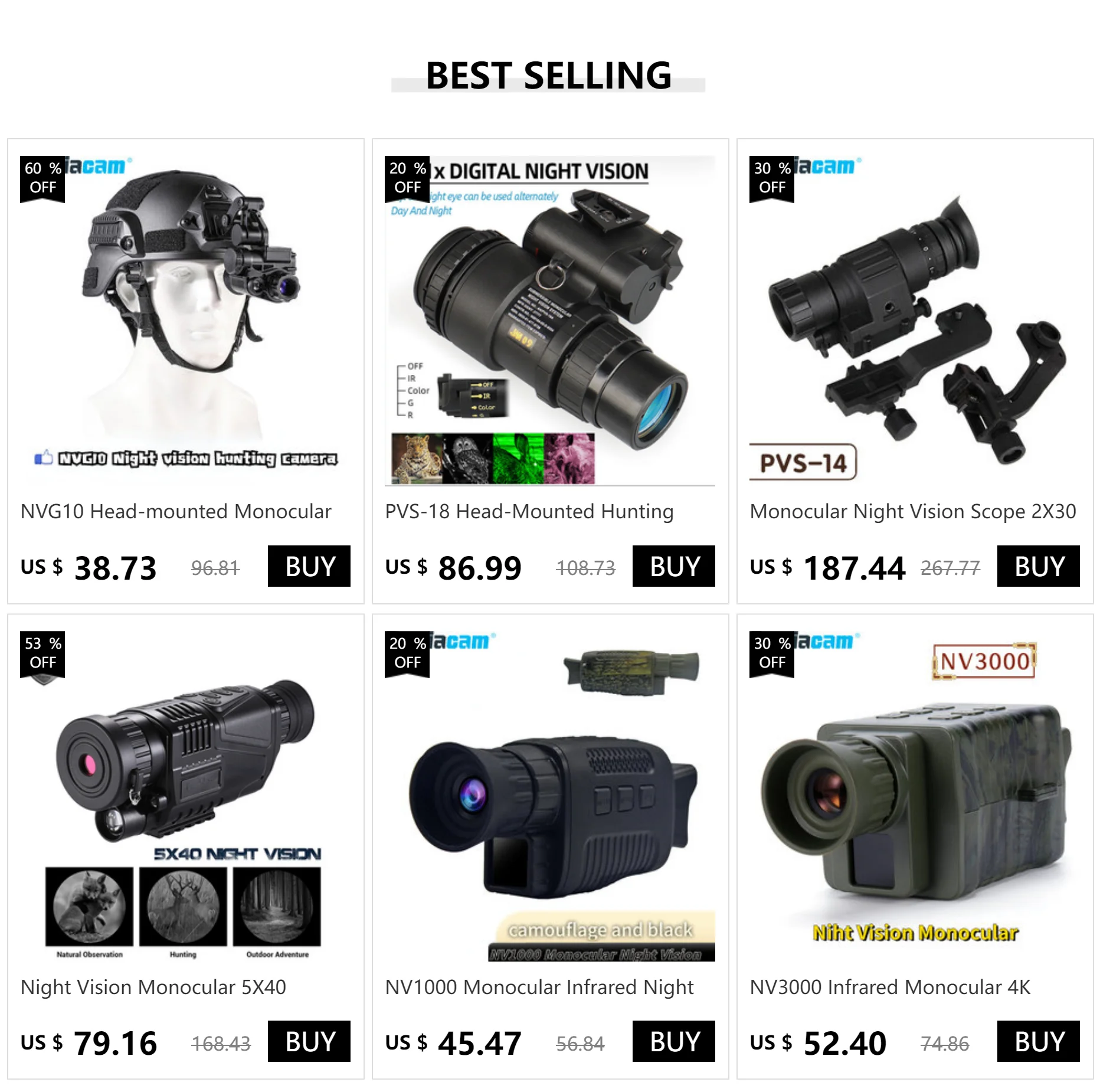 Binocular de visión nocturna POMIACAM NV4000 con pantalla de 3 pulgadas