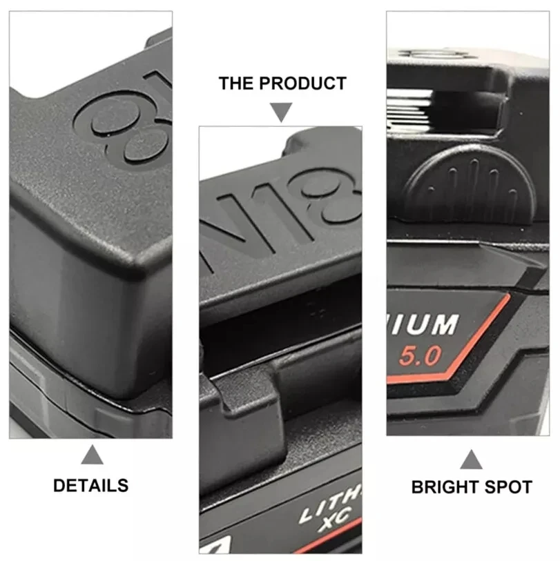 Portabatería 18V para Makita/Bosch – Soporte almacenamiento herramientas - imagen 2