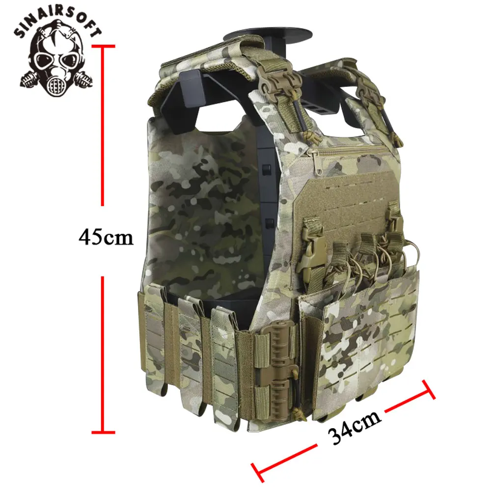 Chaleco táctico VCU, placa cortada con láser ligera, hebilla de liberación rápida, portador de placa de caza con bolsa para revistas 556 762 - imagen 2