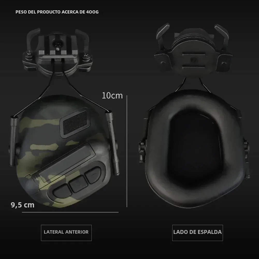 Auriculares de comunicación Airsoft Paintball CS tácticos Gen5 auriculares de combate caza tiro auriculares para rieles de casco de 19-21 Mm - imagen 5