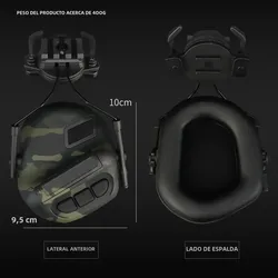 Auriculares tácticos Gen5 para casco con rail – Airsoft tiro