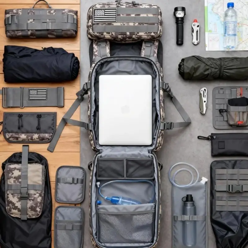 Mochila táctica - Bolsa de senderismo al aire libre de gran capacidad de 45 L - Mochila CS realista - Disponible en varios colores - imagen 4