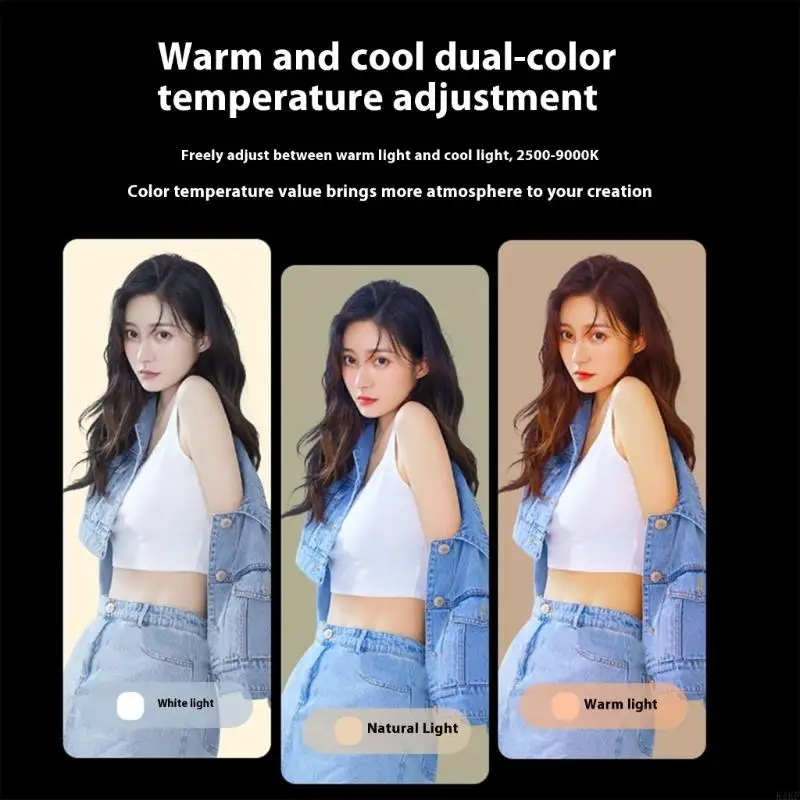 Transportable, pequeña batería recargable con luz LED para fotografía, vídeo, disparo, Vlog K1KF - imagen 4