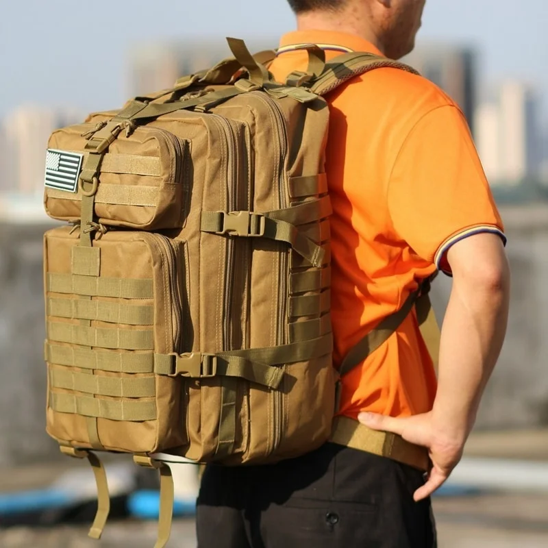 Mochila del ejército de 50L/30L, bolsa MOLLE de viaje, deportes al aire libre, Trekking, Camping, caza, paquete de pesca multifuncional - imagen 3
