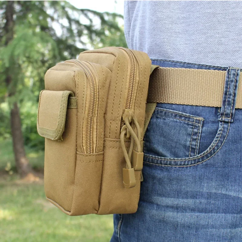 Bolsa táctica Molle EDC, bolso de doble capa, riñonera, bolsa para teléfono, accesorios para caza y Camping, bolsa de herramientas - imagen 4