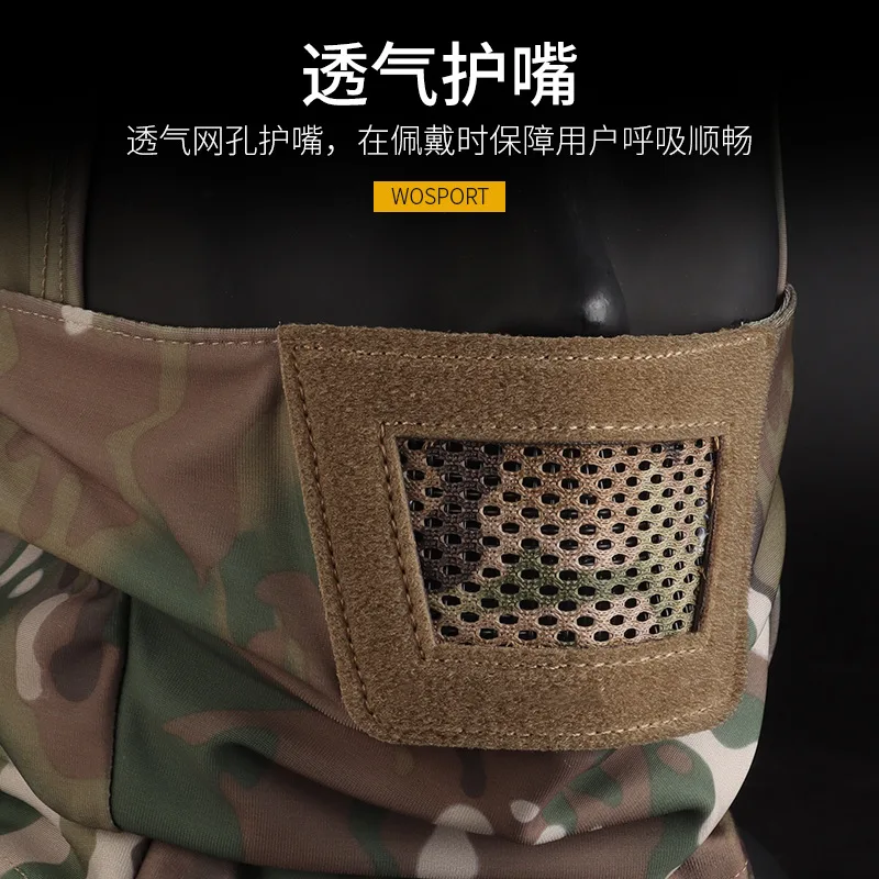 Pasamontañas de camuflaje táctico para ciclismo y exterior: máscara facial transpirable y resistente al viento con tela elástica acolchada suave - imagen 4