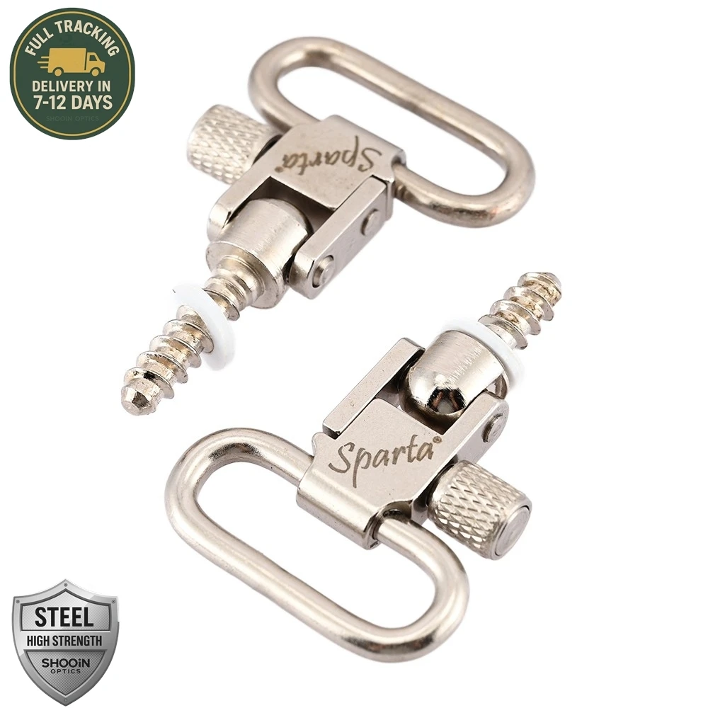 Sparta Bright Silver Sling gira bloqueo desmontable rápido para la mayoría de los rifles de caza correa de hombro de 1 pulgada - imagen 4