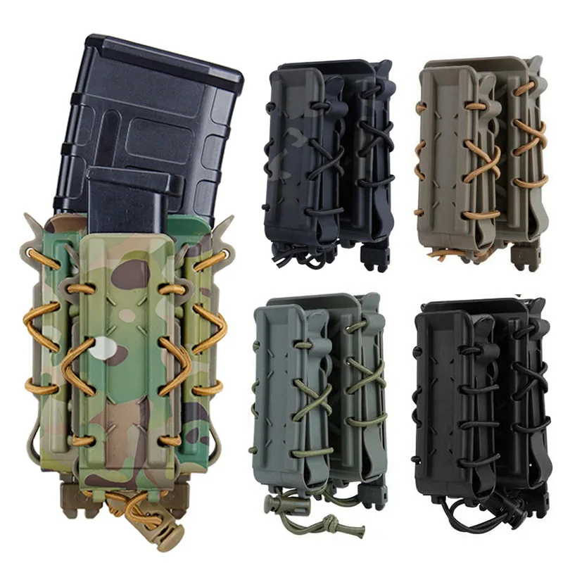 Bolsa para revistas Molle de 9mm, 5,56mm y 7,62mm para G AK AR15 M4 45ACP, bolsa para pistola Mag, funda carrier con Clip para cinturón