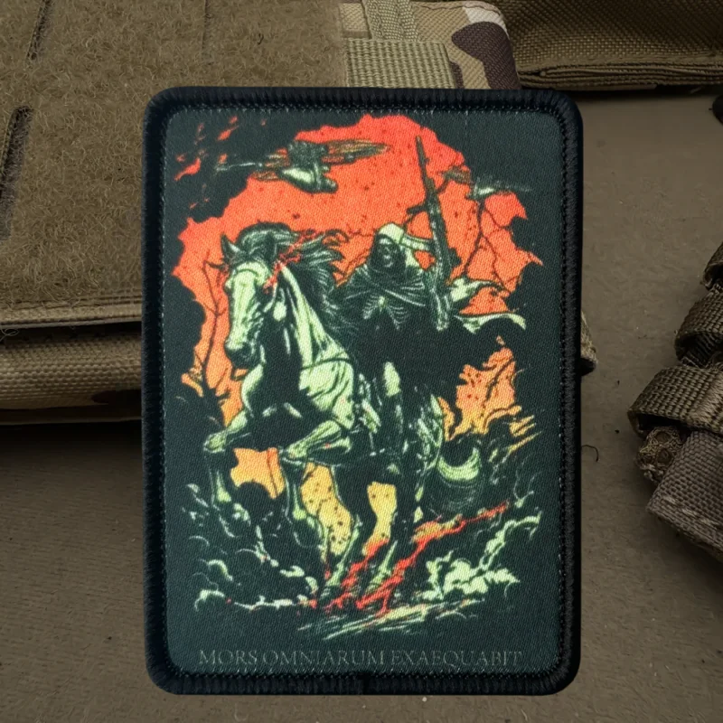 La muerte es igual a todos los parches con estampado de calavera, insignia de moral con gancho y bucle táctico, pegatinas decorativas para mochila, parches para brazalete para ropa - imagen 5