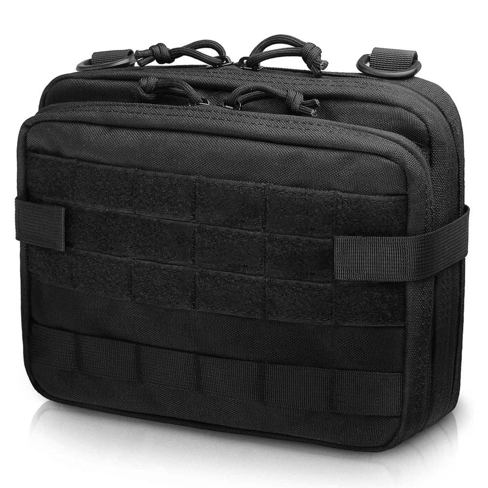 Vista general de la bolsa táctica con sistema Molle