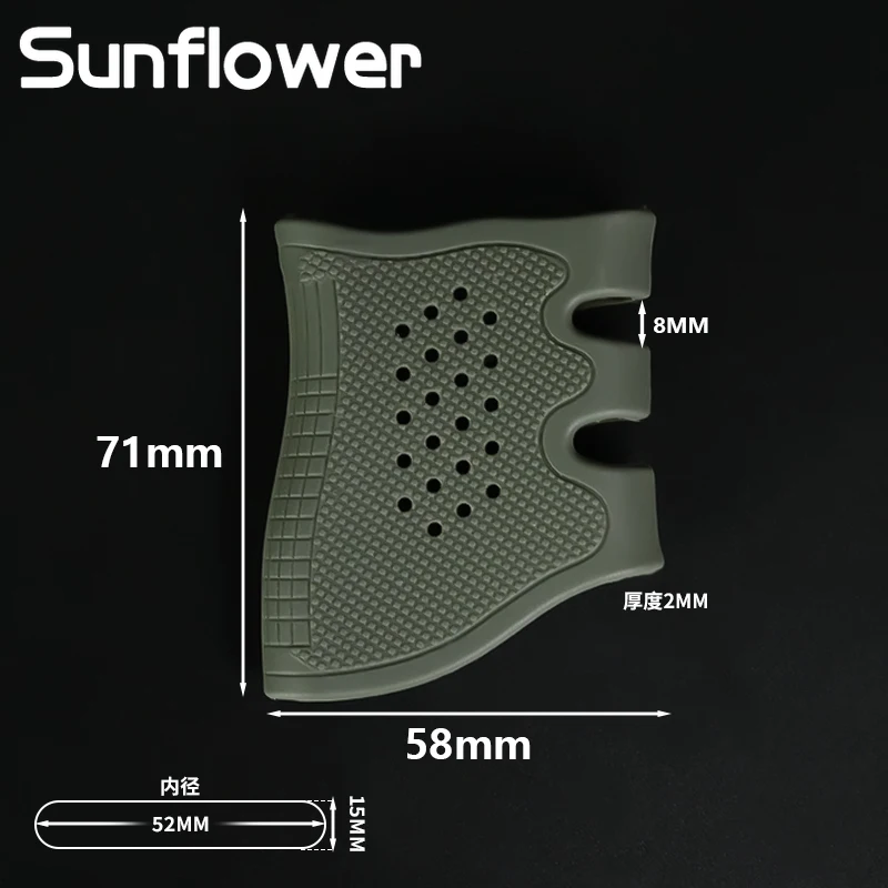 Cubierta de mango antideslizante con agarre de goma para pistola táctica, accesorios adecuados para G17 G19 G20 G21 G22 G23 G34 G43 1911 AR15 HK416 - imagen 5