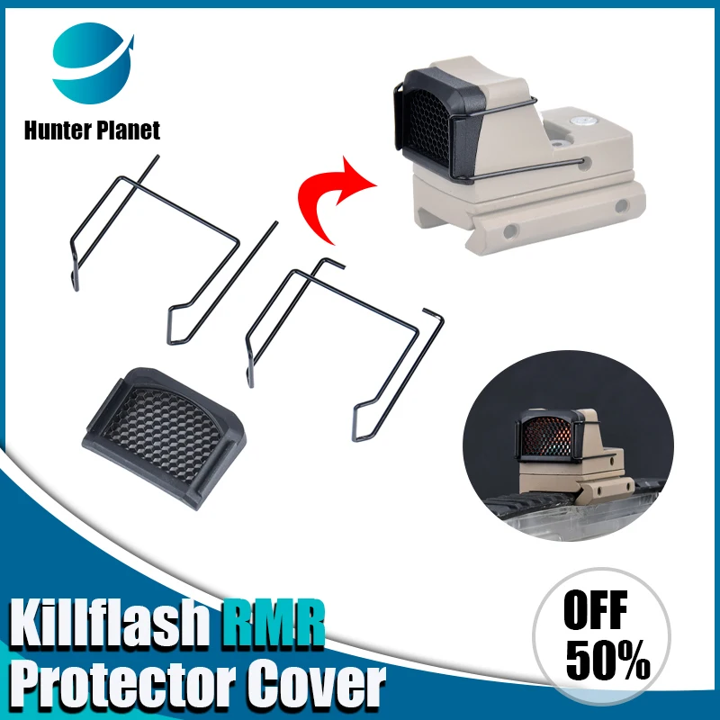 WADSN EOTECH - Lente protectora de punto rojo para mira de rifle, accesorio protector de malla metálica Airsoft