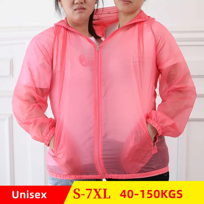 Chaquetas finas de piel de S-7XL de talla grande con protección solar UV de verano, chaquetas ultraligeras para parejas, chaquetas para acampar y montar al aire libre - imagen 4