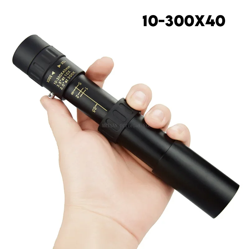 Telescopio Monocular portátil para deportes al aire libre, lente telescópica de 10-300x40mm, superteleobjetivo FMC BAK4, Zoom - imagen 4