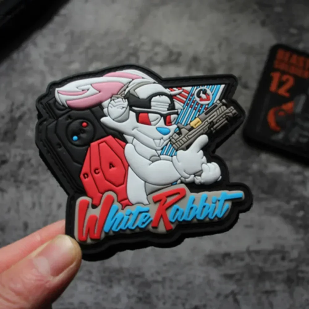 Parche táctico de guerrero bestia, gancho 3D de PVC para equipo de animales, Zodíaco chino, conejo militar, Tigre, dragón, moral, insignia, pegatinas para mochila - imagen 4