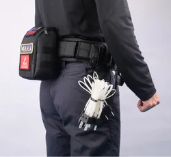 AQzxdc Puños Policiales Desechables Dobles Cremallera 9,85" Flexible