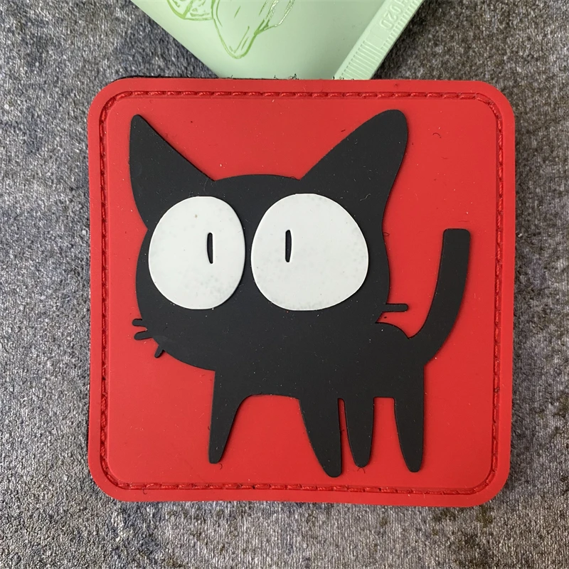 Parche táctico de PVC "Gato Negro", insignia de moral, brazalete militar, gancho y bucle, mochila para exteriores, accesorios para sombrero, pegatinas - imagen 4