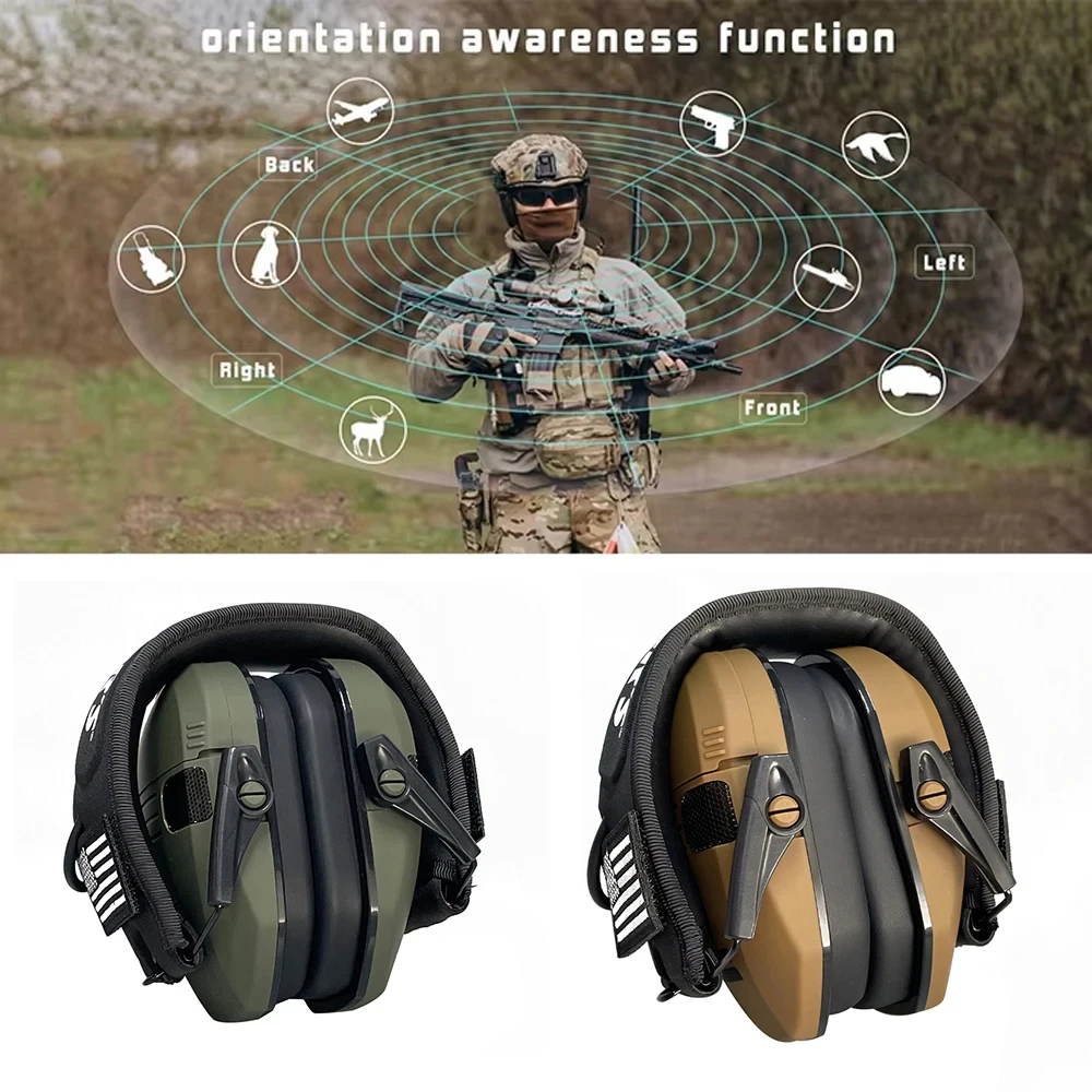 Orejeras pasivas para caza/tiro al aire libre, reducen el ruido para proteger la audición, tren, auriculares tácticos para fortalecer la voz humana - imagen 4