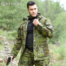 HAN WILD Chaqueta de Combate M65 con Capucha y Resistente al Viento