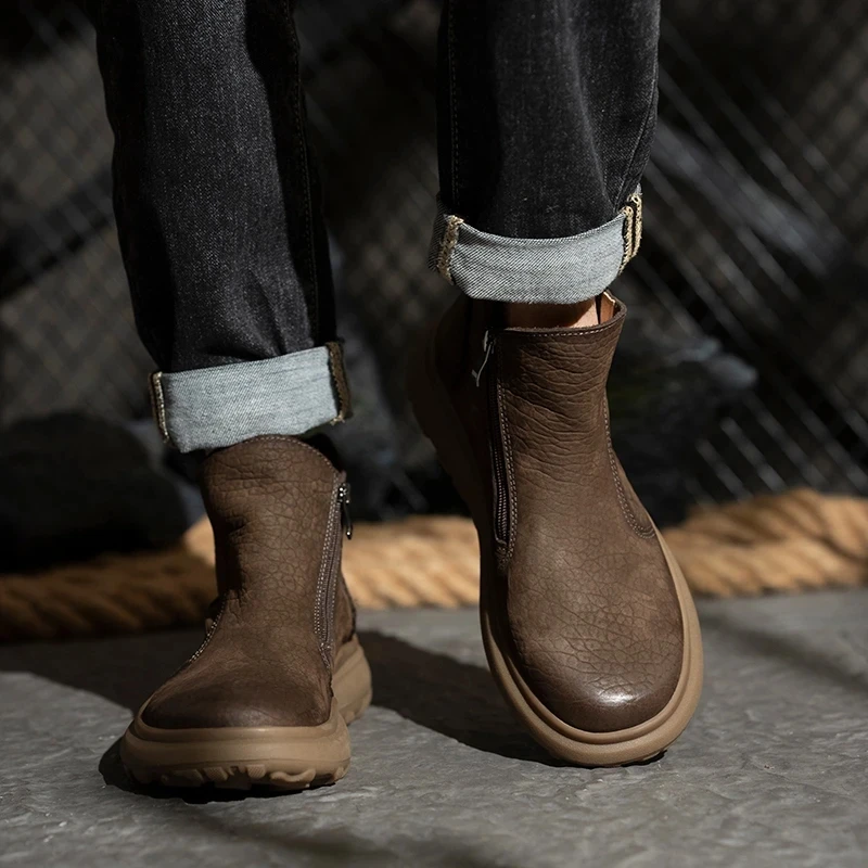 KOWM-zapatos de senderismo impermeables para hombre, botas de nieve para deportes al aire libre, caza, senderismo, zapatillas de viaje informales, botas tácticas de escalada - imagen 3