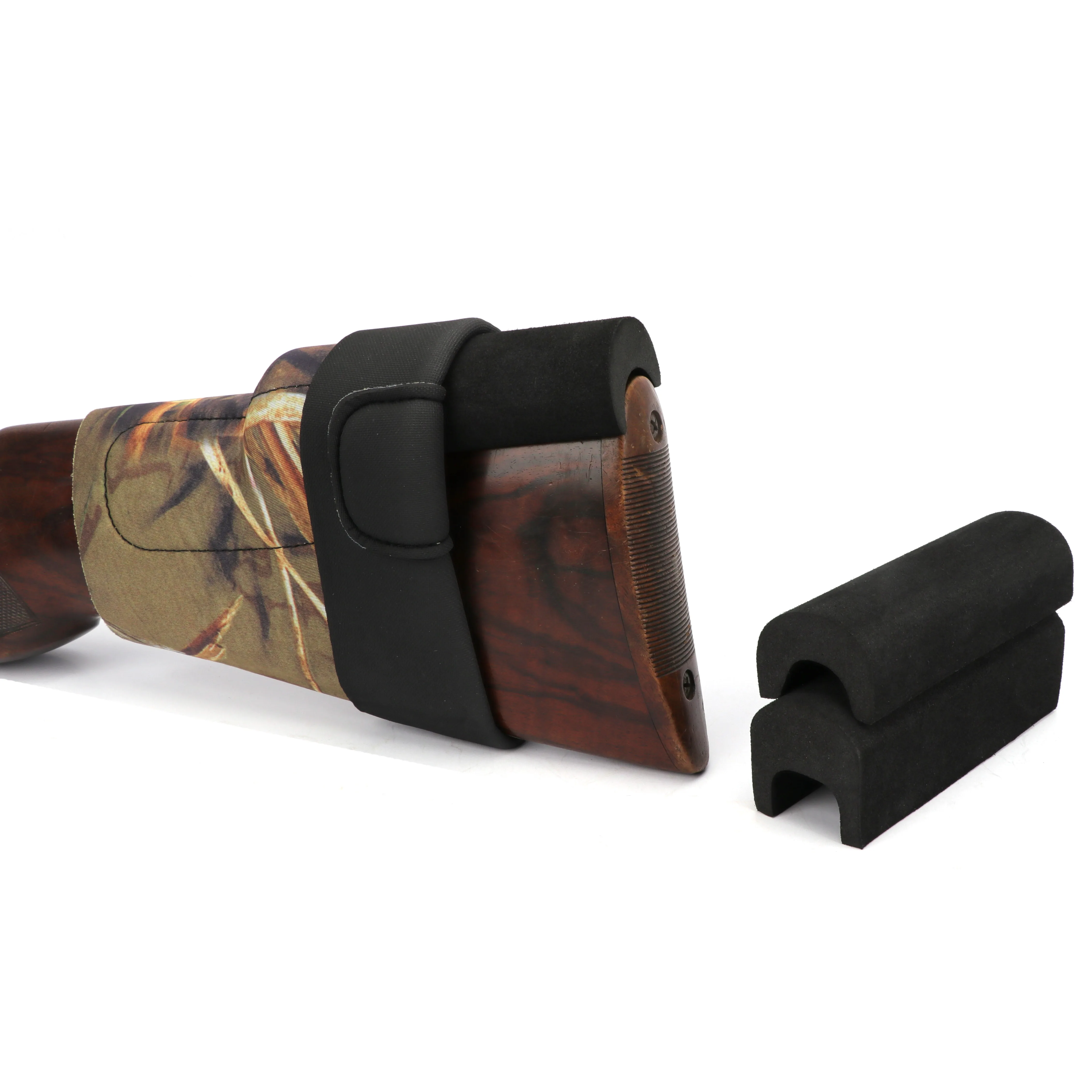 Tourbon cubierta antideslizante neopreno culata rifle camuflaje negro - imagen 3