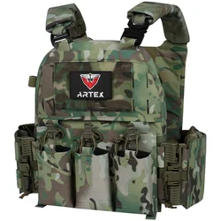 Chaleco táctico MOLLE liberación rápida nailon impermeable