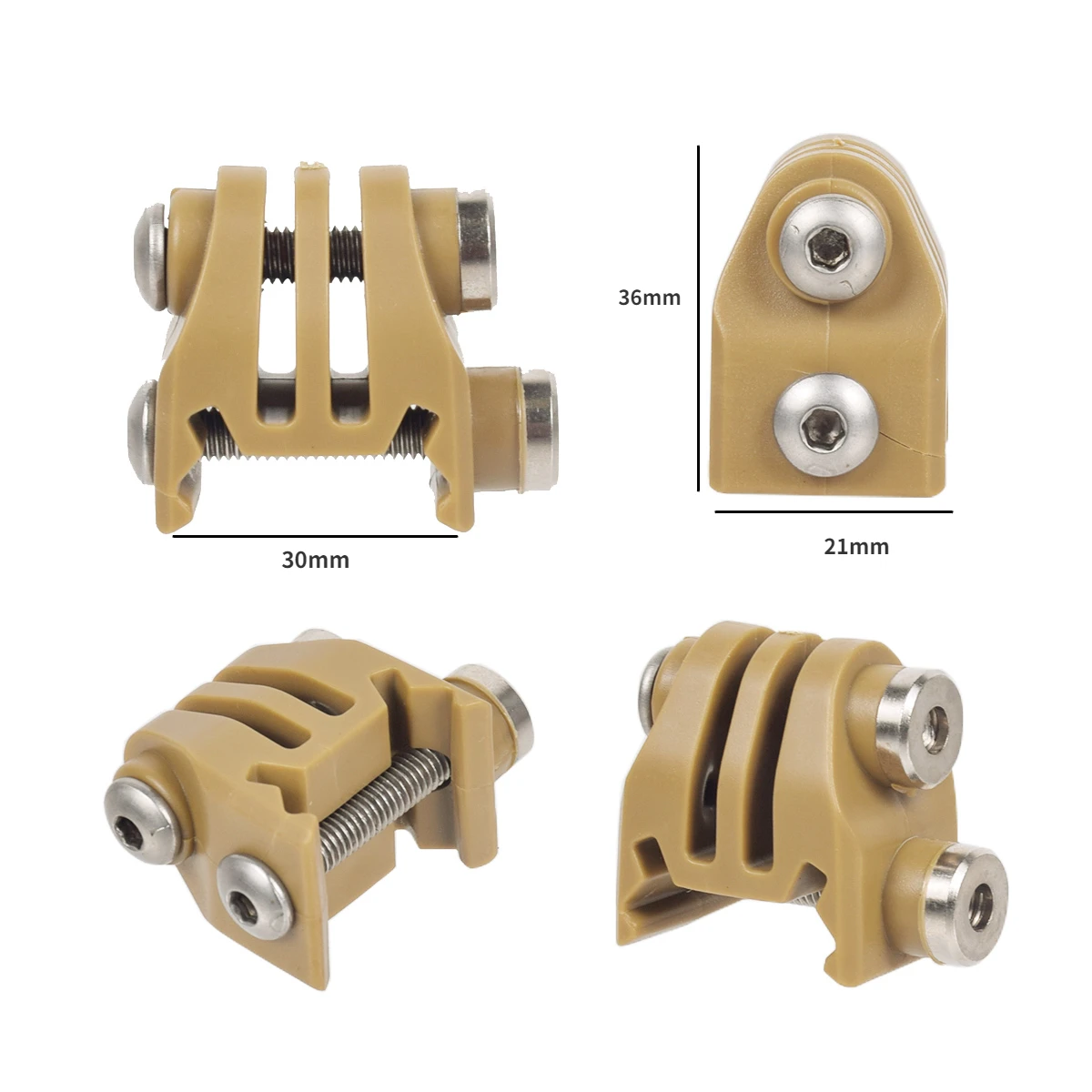 Adaptador táctico Go Pro fijo de 20mm para montaje en riel Picatinny, adaptador de pistola Airsoft para montaje de cámara, accesorios para Rifle de pistola de caza - imagen 5