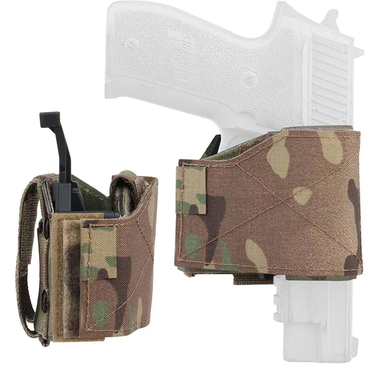 Funda táctica Universal Airsoft para diestros, soporte G17 MOLLE OWB, funda de nailon ligera, cinturón de combate, tiro del ejército