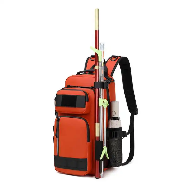 Mochila para deportes al aire libre, senderismo, escalada, aparejos de pesca, con soporte para caña, bolsa de pesca, viaje, Camping, entrenamiento, bolsa de senderismo - imagen 4